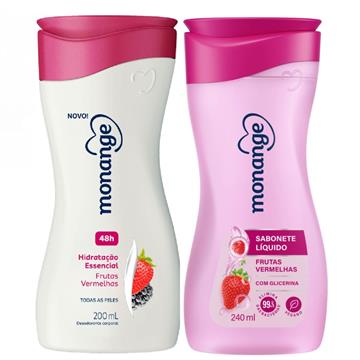 353990 Kit Sabonete Líquido + Hidratante Corporal Monange Frutas Vermelhas