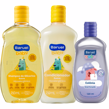 141557 Shampoo e Condicionador Baruel Suave Baby + Colônia Sono Tranquilo
