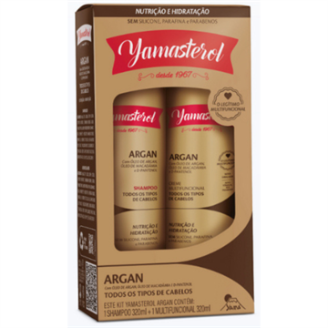 25856 Shampoo + Creme Yamasterol Argan Multifuncional 320g