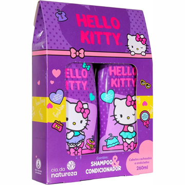 610066 Shampoo e Condicionador Hello Kitty Cacheados Cia da Natureza