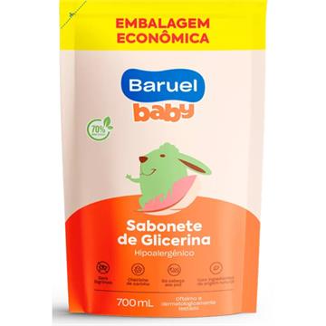 164289 Sabonete Líquido Baruel Com Glicerina Baby Refil 700ml