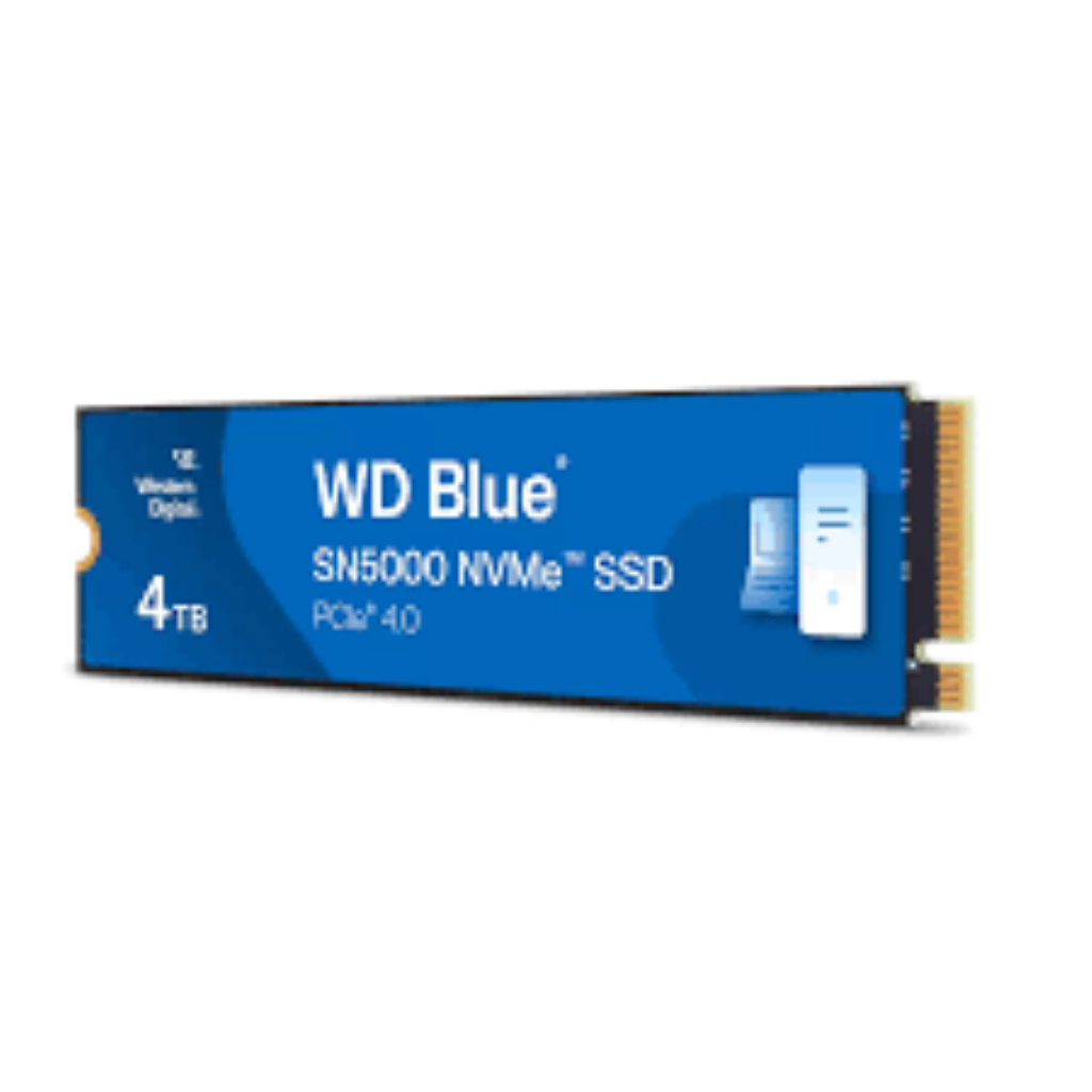 SSD WD Blue 4TB SN5000 M.2 2280 Nvme Pcie 4.0 GEN4 Leitura 5500MB/S Gravacao 5000MB/S WDS400T4B0E