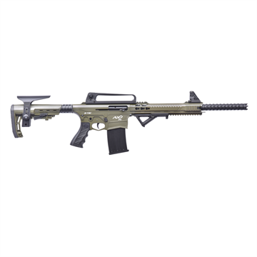 ESPINGARDA KHAN ARMS AX-2 MONOBLOCK O. D. GREEN SEMI AUTO 18,5 " .12 GA