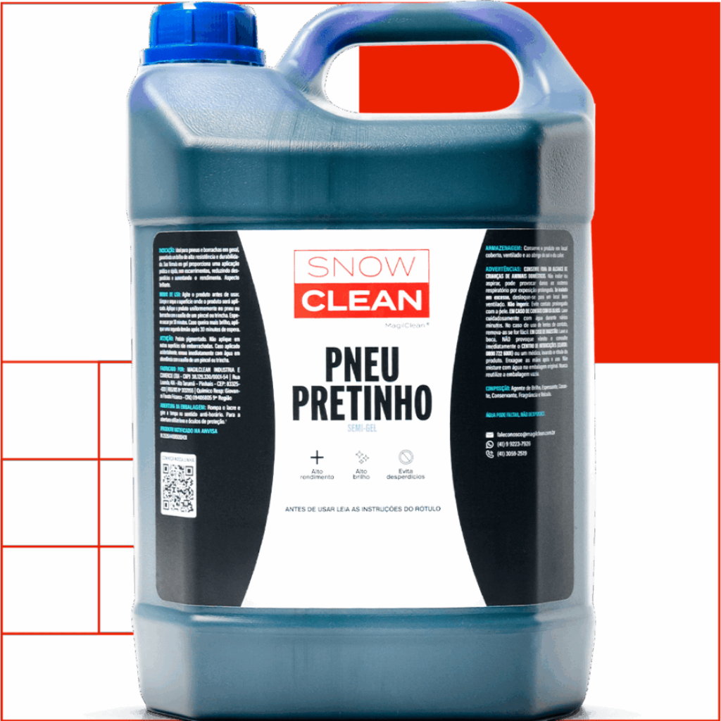 Pneu pretinho semi-gel 5L Snow Clean