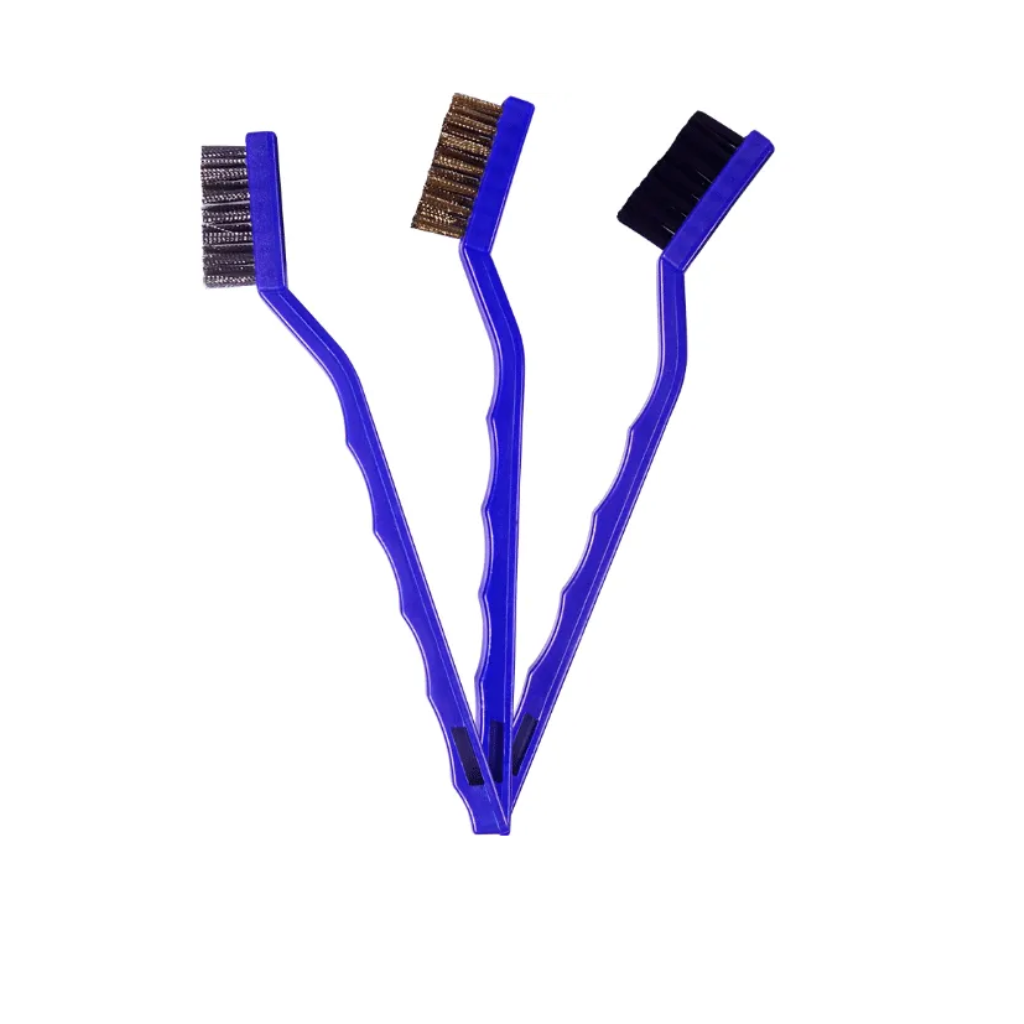 Jogo 03 escovas - detalhamento nylon aço latão - ZACS