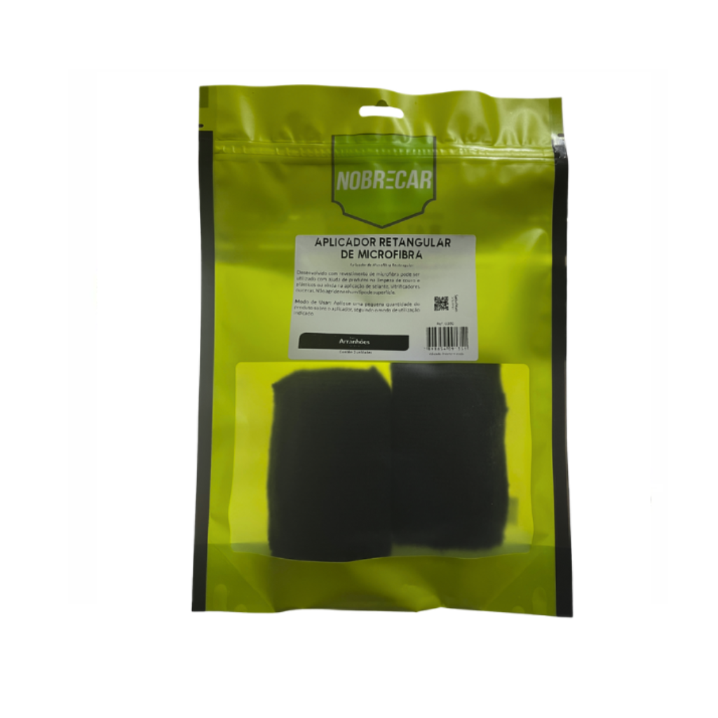 APLICADOR RETANGULAR MICROFIBRA - NOBRECAR - 2 UNIDADES