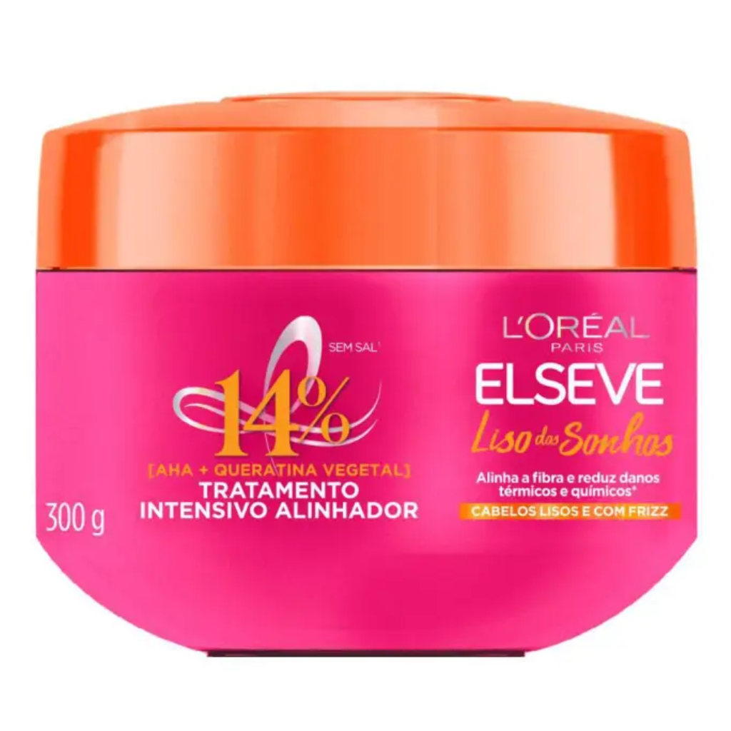CREME HIDRATANTE ELSEVE LISO DOS SONHOS AHA+QUERATINA 300GR