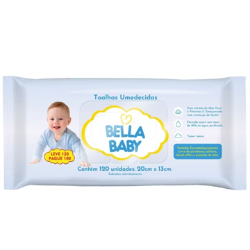 TOALHAS BELLA BABY UMEDECIDAS 40UN
