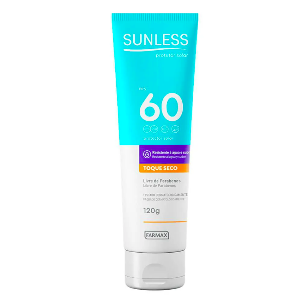 PROTETOR SOLAR SUNLESS 120G FPS60 TOQUE SECO