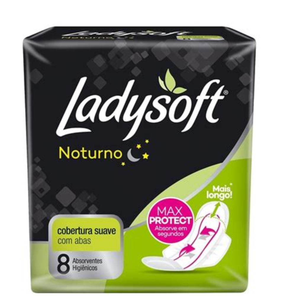 ABSORVENTE LADYSOFT NOTURNO SUAVE 8UN