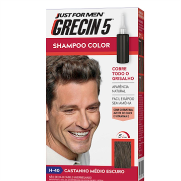 GRECIN 5 CASTANHO MEDIO ESCURO SHAMPOO TONALIZANTE 60ML