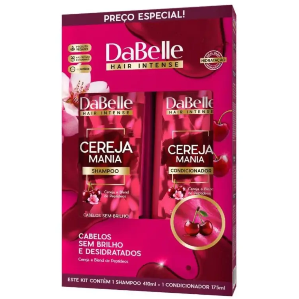 Kit Dabelle Cereja Mania Shampoo 250Ml + Condicionador 200Ml