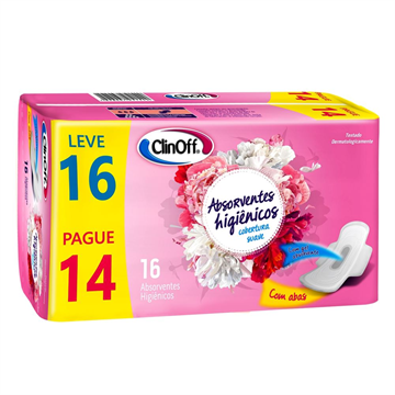 ABSORVENTE CLIN OFF SUAVE COM ABAS LV16PG14 PROM 16UN
