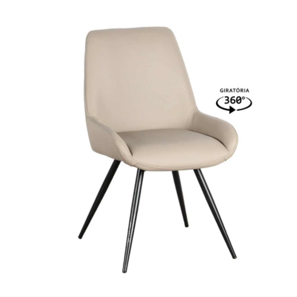 CADEIRA ALN GIRATORIA PU FENDI 85 x 52 x 60