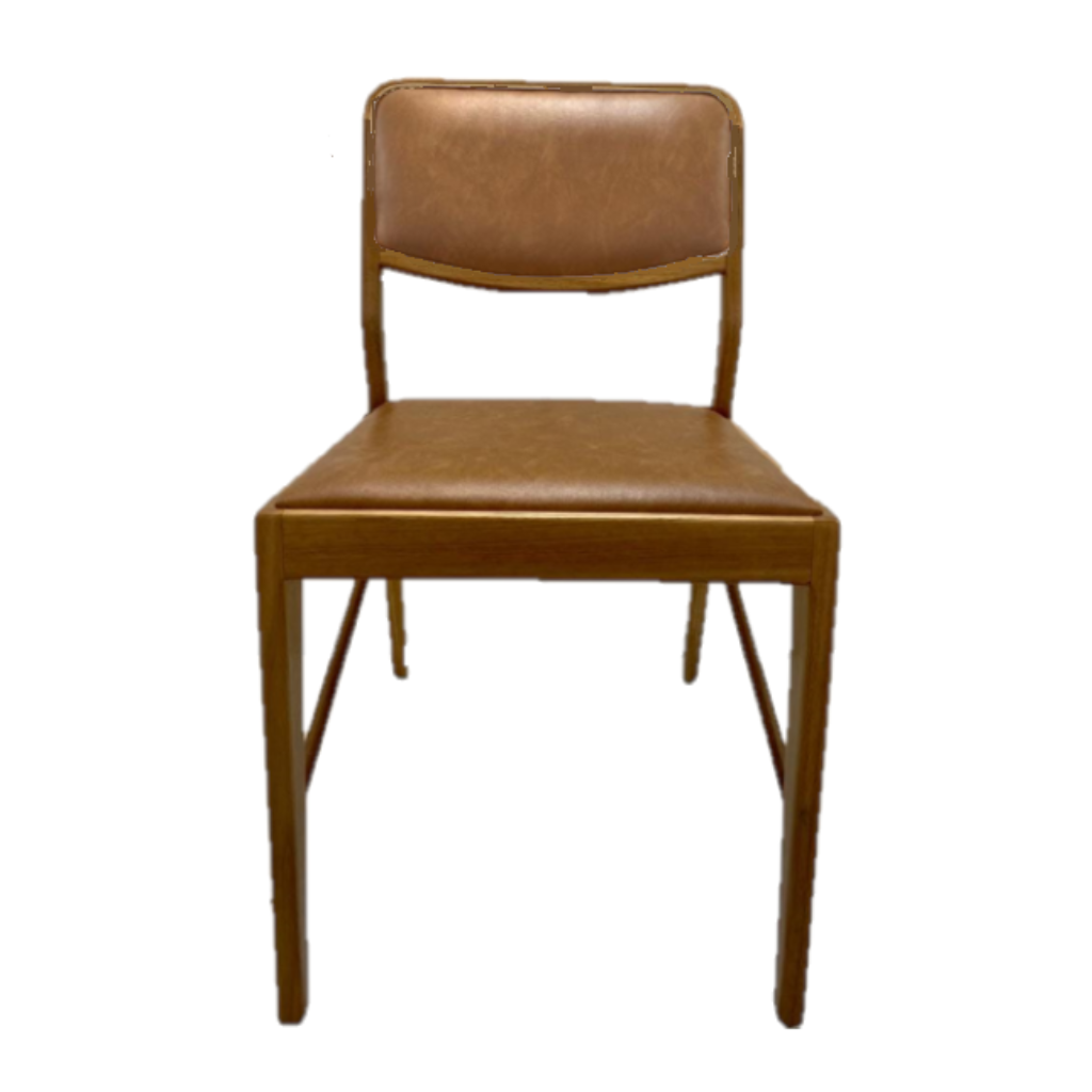 CADEIRA CCAU - COR LINHAÇA COURINO CARAMELO 81 x 48 x 52