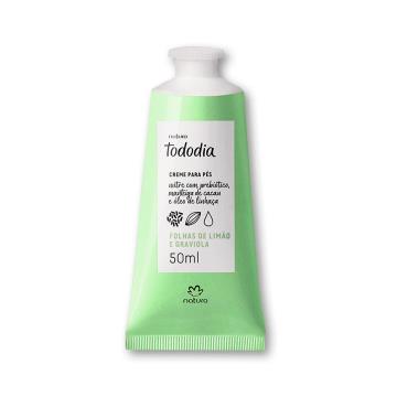 Creme Desodorante Nutritivo para os Pés Folhas de Limão e Graviola Tododia - 50ml (72181)