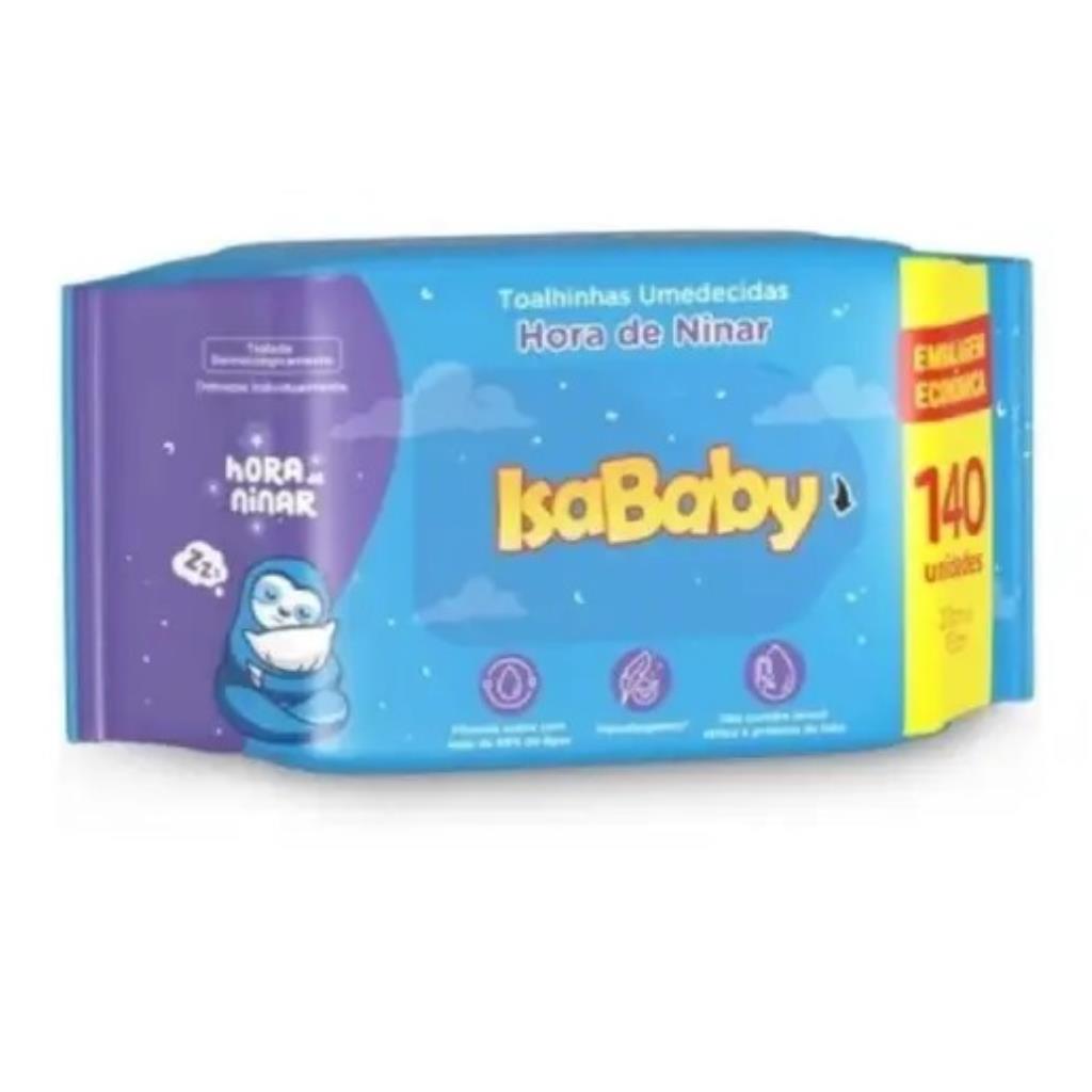ISABABY TOALHA UMEDECIDA HORA DE NINAR  FLIP TOP 140 UN.