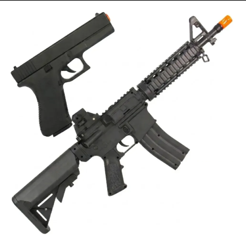 AIRSOFT COMBO RIFLE + PISTOLA MOLA 6MM ROSSI