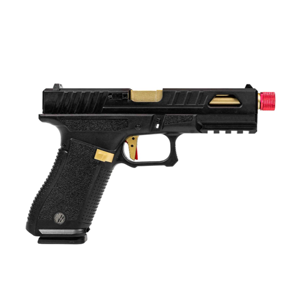PISTOLA AIRSOFT GREEN GAS R17 CUSTOM GOLD BLOWBACK 6MM
