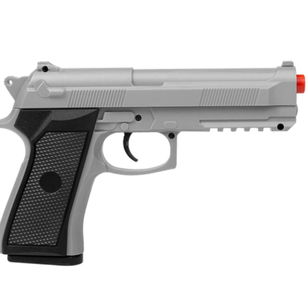 PISTOLA AIRSOFT DE MOLA VG PT92 - V21 SILVER 6MM