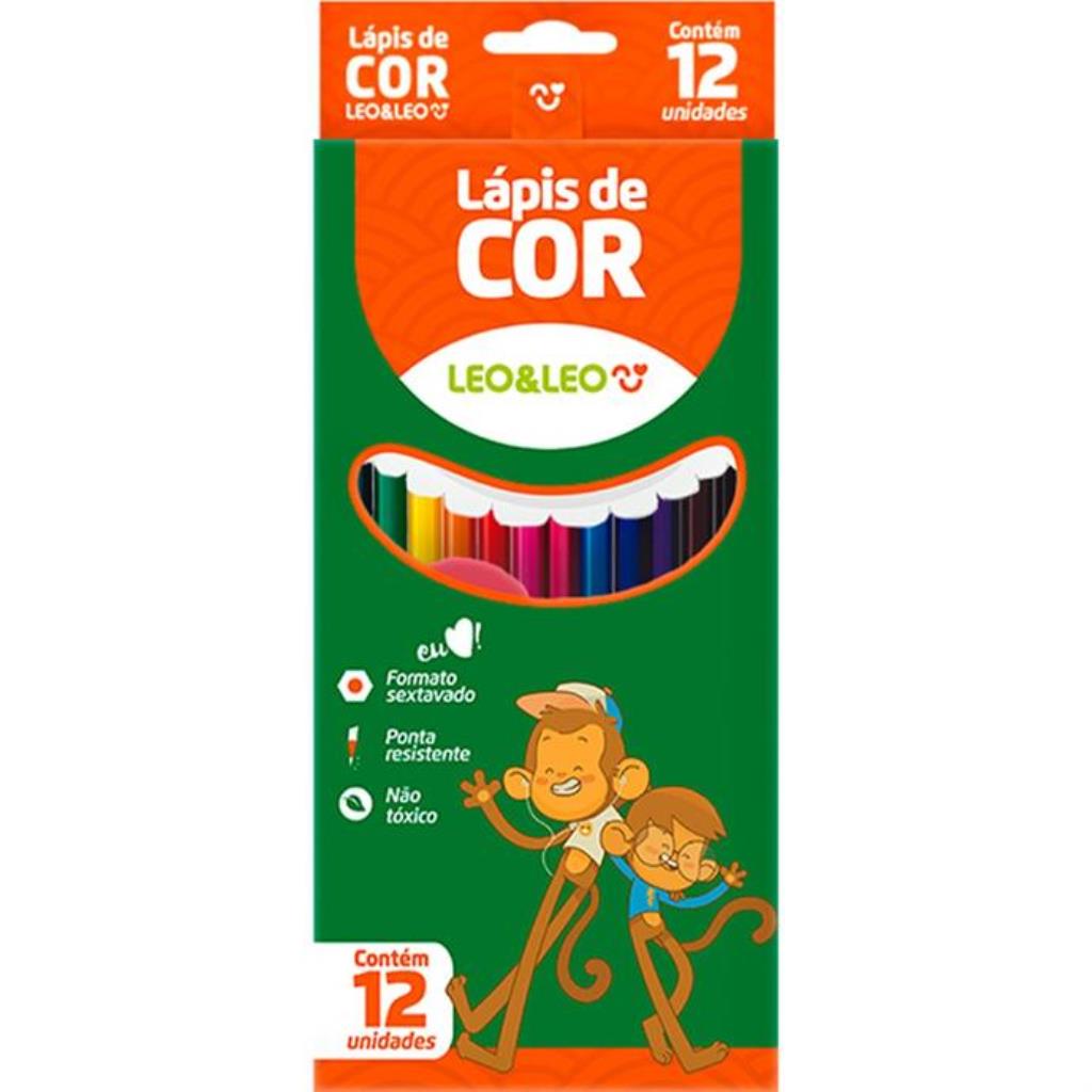Lapis de Cor Sextavado Leo e Leo (12 Cores) - Leonora