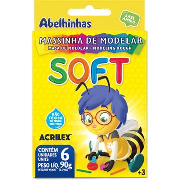 Massa para Modelar Soft (6 Cores Foscas) - Acrilex