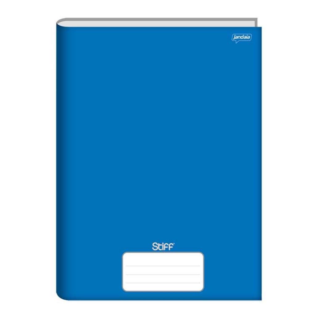 CADERNO CAPA DURA BROCHURA AZUL JANDAIA STIFF 140MM X 200MM 96FLS