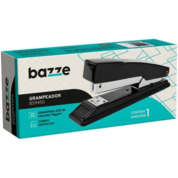 Grampeador Metal Bazze B5945g 26/6 para 30 fls. Preto - Summit