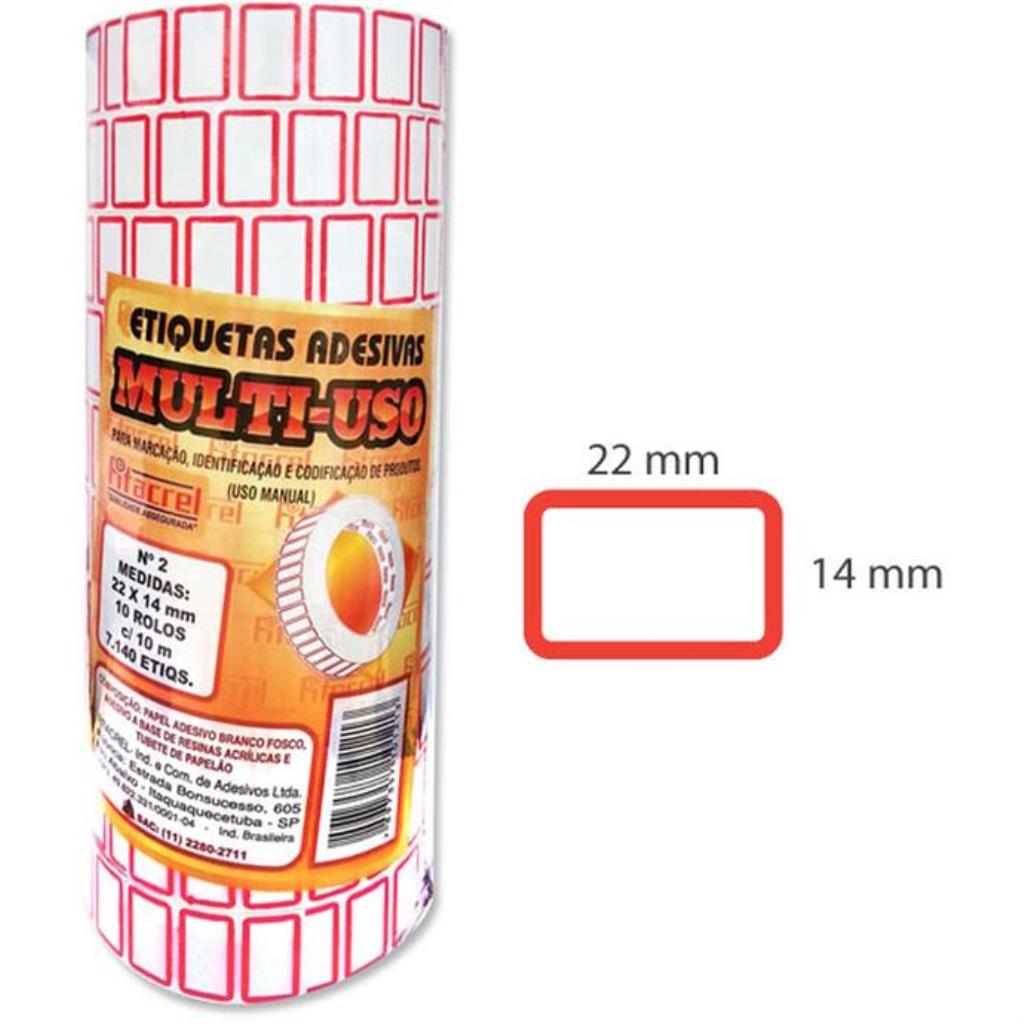 Etiqueta para preço 22x14mm c/7140 Etiquetas - Fitacrel