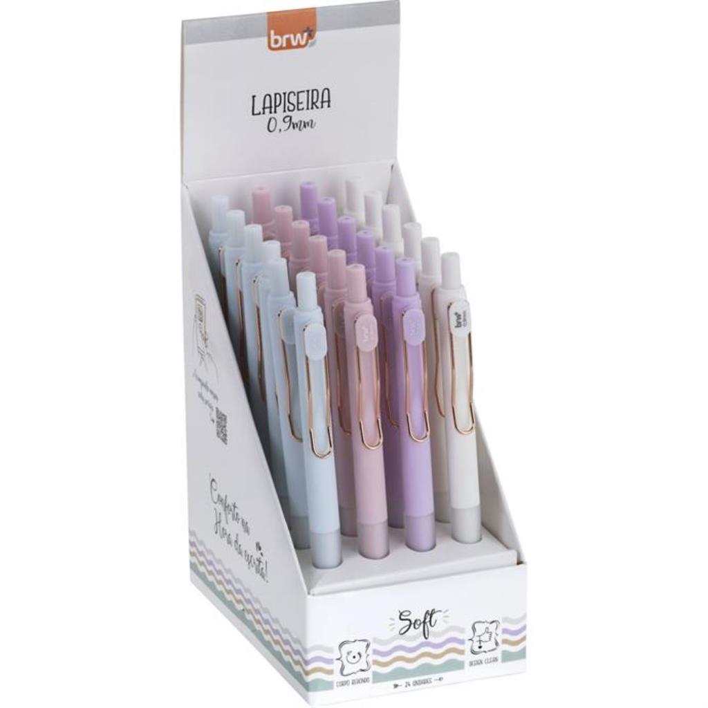 Lapiseira 0,9 mm Plástica Soft 4 Cores (Sortido) - BRW