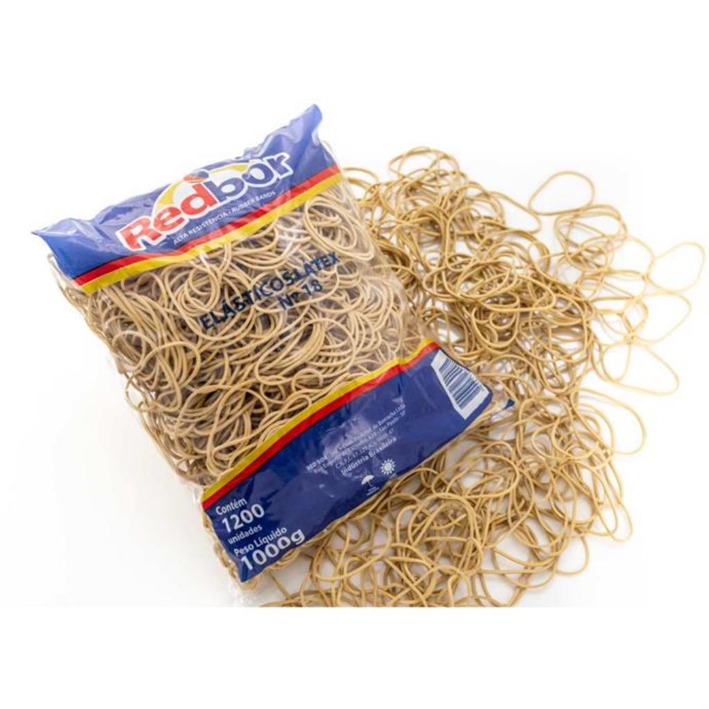 Elástico Látex N18 1Kg com 1200un - Red Bor