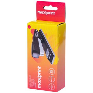 Grampeador Metal 24/6 e 26/6 para 20 fls. MX-G20C Preto - Maxprint