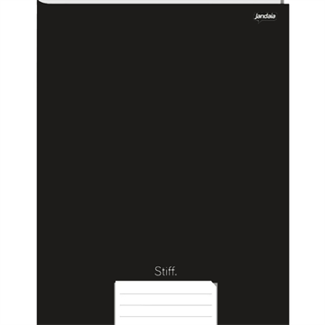CADERNO BROCHURAO 200mm x 275mm CAPA DURA STIFF 96 FOLHAS PRETO