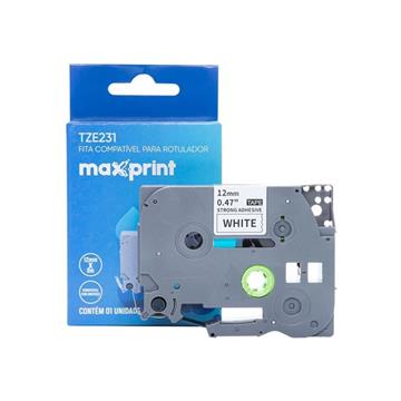 Fita Para Rotulador Eletrônico 12mmx8mt Tze231 Maxprint Novo