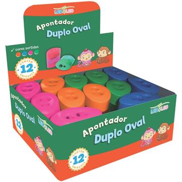 Apontador com Depósito 2 Furos Leo e Leo Oval (Cores sortidas) - Leonora