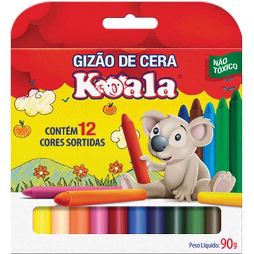 Giz de Cera Jumbo 12 Cores Koala - Delta