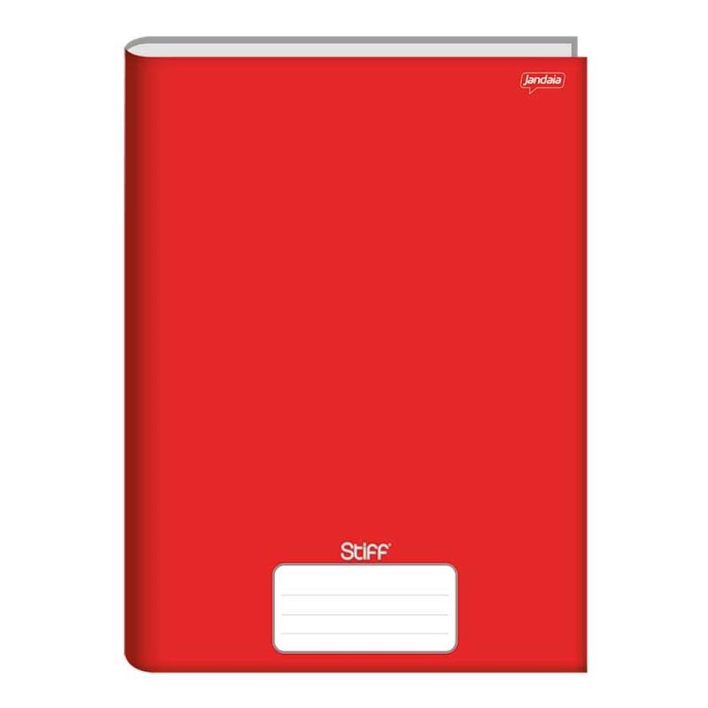 CADERNO BROCHURA 140mm x 200mm 96FLS STIFF VERMELHO