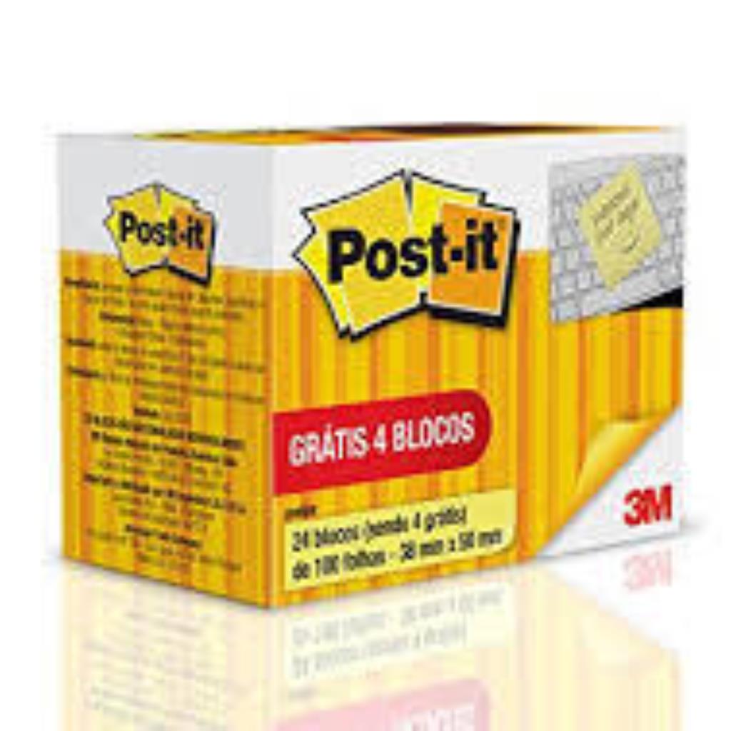 BLOCO ADES POST IT MOD653 38X50 24BLOCOS C/100FLS