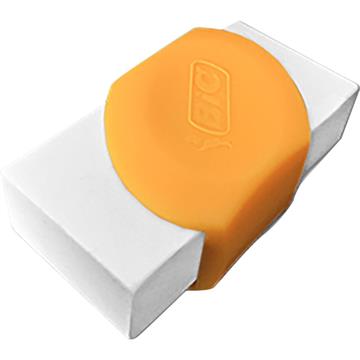 BORRACHA BRANCA ERASER CAPA PLÁSTICA LARANJA BIC