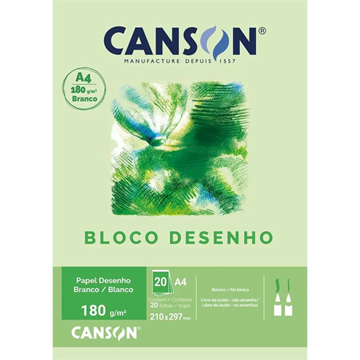BLOCO PARA EDUCAÇÃO ARTISTICA DESENHO A4 180G CANSON