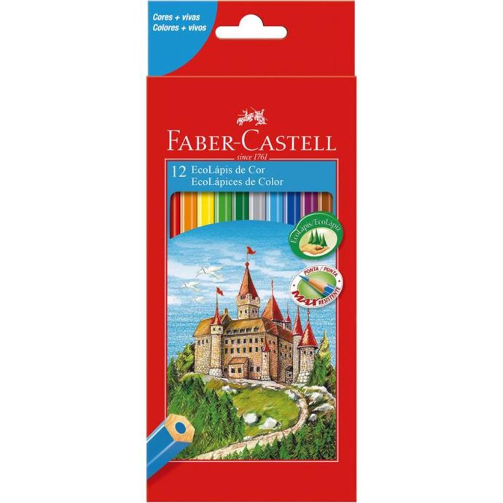 Lapis de cor (sextavado) Ecolapis 12 Cores Sem Kit - Faber-Castell