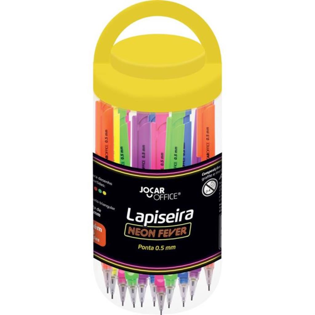 Lapiseira 0.5mm Neon Fever Triangular com Grafite 6 cores - Leonora