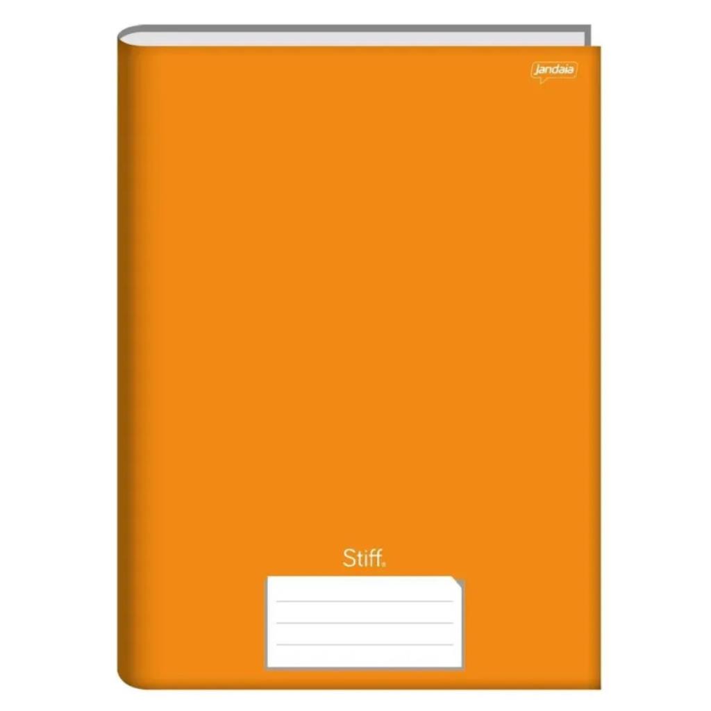 CADERNO BROCHURAO 200mm x 275mm CAPA DURA STIFF 48 FOLHAS LARANJA