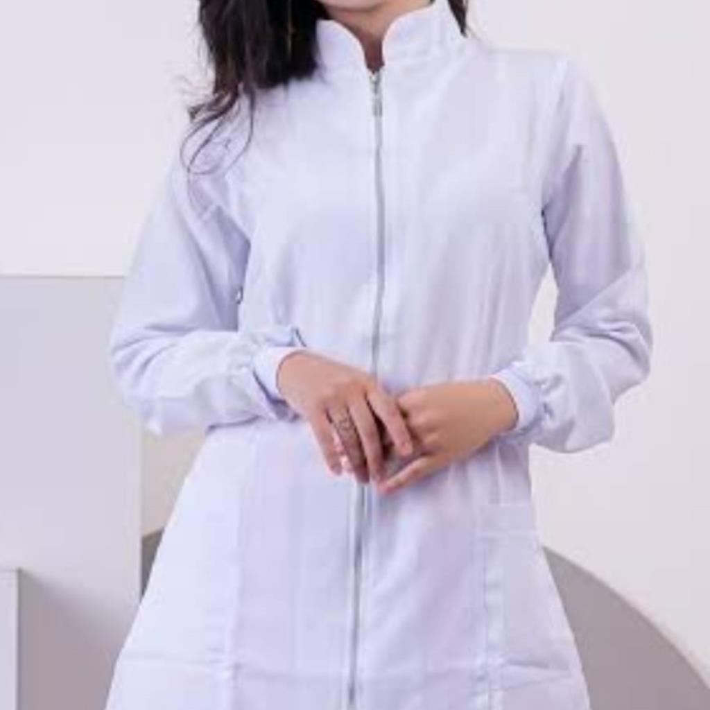 0001 JALECO GABARDINE ZIPER PRATA