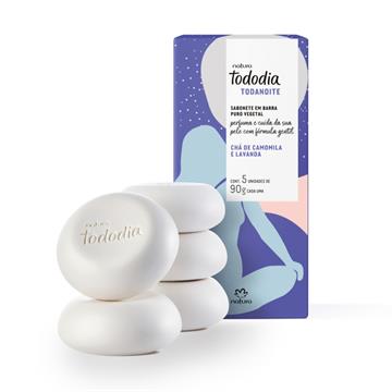 SABONETE NATURA TODODIA CHÁ DE CAMOMILA E LAVANDA 5X90G