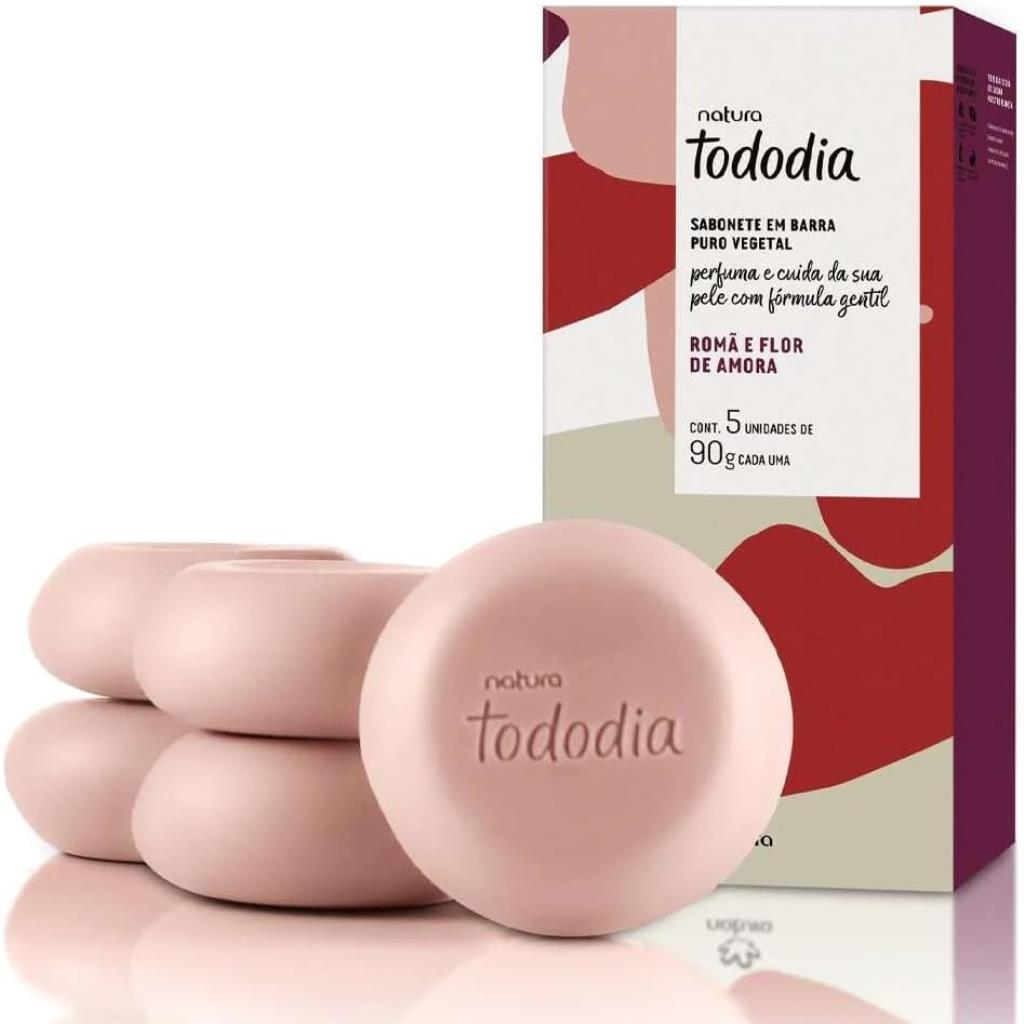 SABONETE NATURA TODODIA ROMÃ E FLOR DE AMORA 5X90G