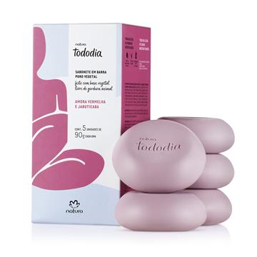 SABONETE NATURA TODODIA AMORA VERMELHA E JABUTICABA 5X90G