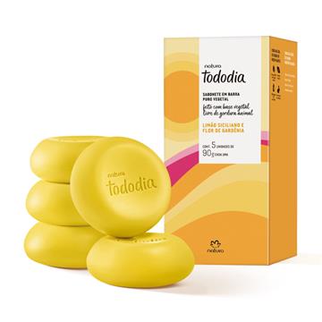 SABONETE NATURA TODODIA LIMÃO SICILIANO E FLOR DE GARDÊNIA 5X90G