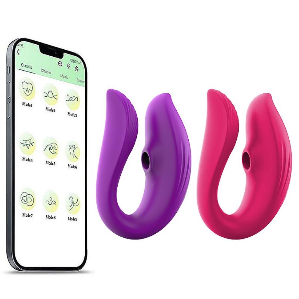 VIBRADOR RECARREGAVEL CASAL COM DUGADOR VIA APP 10X7 CM - SI