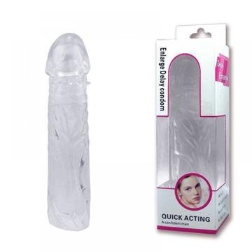 CAPA PENIANA COM VEIAS TRANSPARENTE 15CM VIPMIX